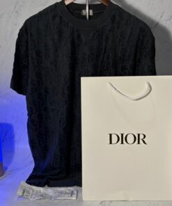DIOR OBLIQUE T-SHIRT (NAVY SIZE S-XL)