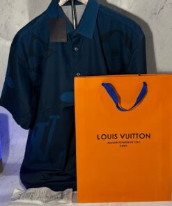 LV MONOGRAM BLUE SHIRT (SIZE M-XL)