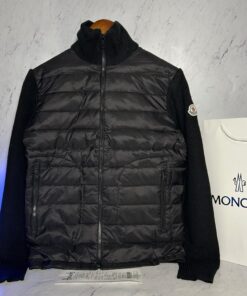 MONCLER QUILTED WOOL BLEND CARDIGAN (SIZE M-XL)