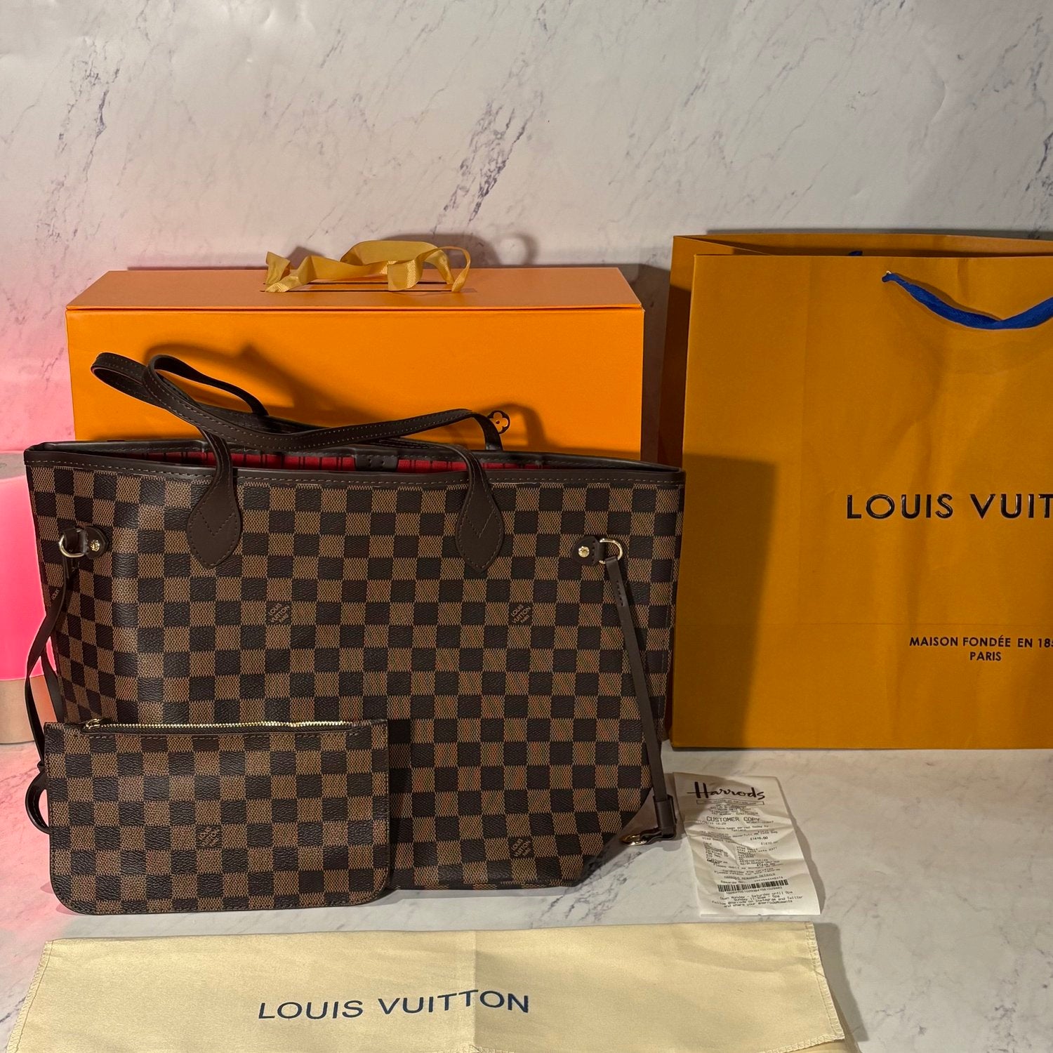 LV TOTE BAG BROWN DAMIER