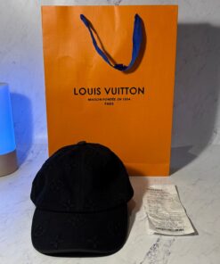 LV CAP BLACK DENIM