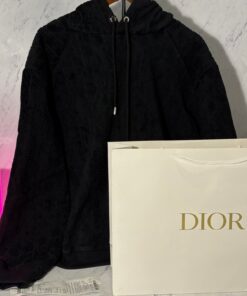 DIOR HOODIE BLACK OBLIQUE (SIZE S-XL)