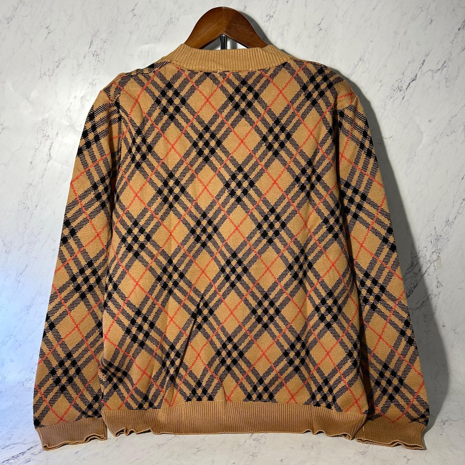 BURBERRY CHECK SWEATER (SIZE S-XL) - Image 4
