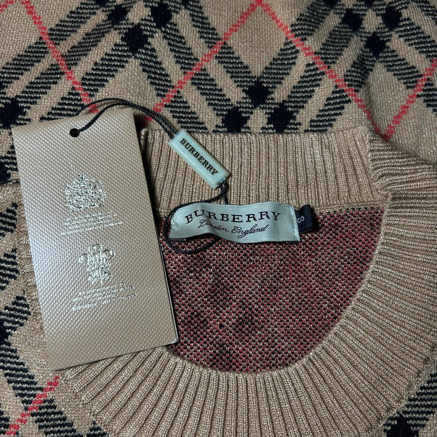 BURBERRY CHECK SWEATER (SIZE S-XL) - Image 3